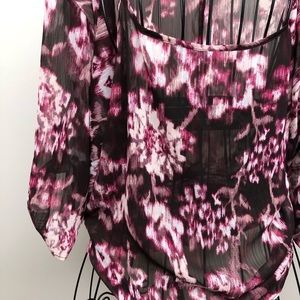 Pink Flloral Blouse with attached cami